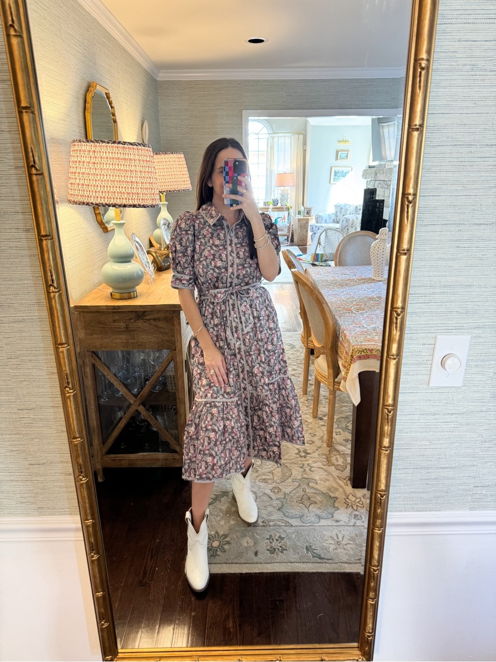 Floral Tiered Midi Dress